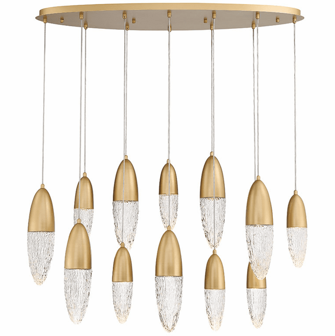 Eurofase 43861-035 crou Modern Gold Halogen Drum Multi Pendant Lighting