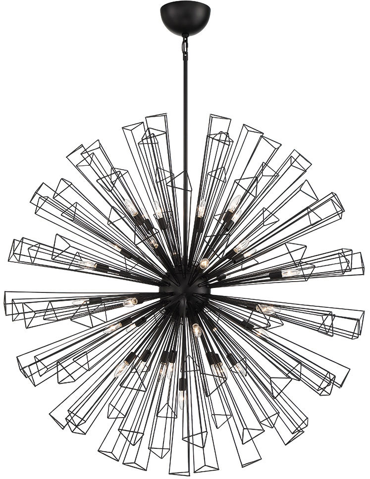 Eurofase 43865-017 Dendelio Modern Black Sphere Chandelier Lighting ...
