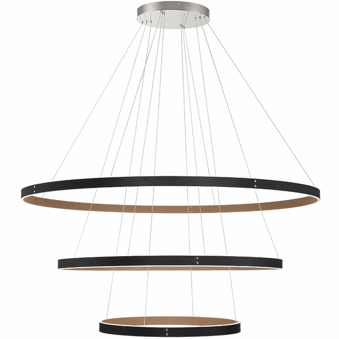 Eurofase 43900-015 Verdura Contemporary Black / Brown LED Round Multi Drop Lighting