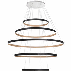 Eurofase 43901-012 Verdura Modern Black / Brown LED Tiered Multi Hanging Lamp