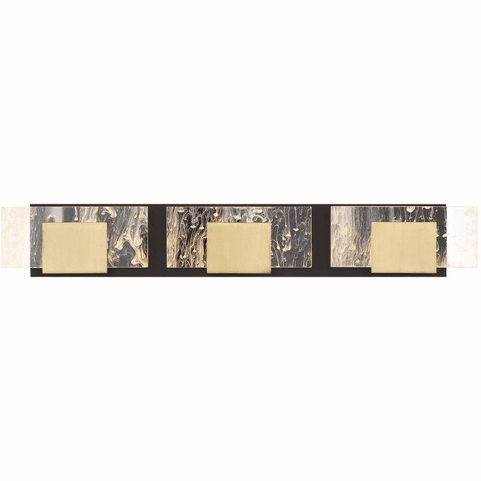 Eurofase 45346019 Kasha Contemporary Black and Brass LED 3Light