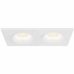 Eurofase 45381-010 Midway Modern White LED Rectangular 3.5 Inch Double Regressed Gimbal Recessed Light
