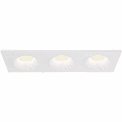 Eurofase 45382-017 Midway Contemporary White LED Rectangular 3.5 Inch Triple Regressed Gimbal Down Lighting