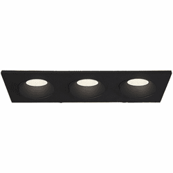 Eurofase 45382-024 Midway Contemporary Black LED Rectangular 3.5 Inch Triple Regressed Gimbal Down Lighting