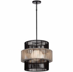 Eurofase 46632-012 Aden Modern Grey Exterior Drum Hanging Light Fixture