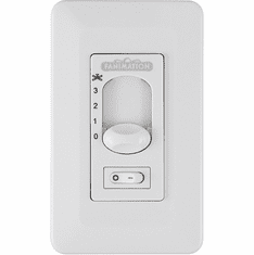 Fanimation CW1SWWH White Non-Reversing Wall Control