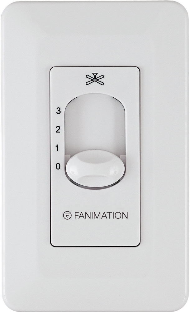Fanimation CW5WH White NonReversing Wall Control FANCW5WH