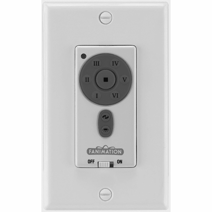 Fanimation TW42WH White DC Motor Reversing Wall Control FANTW42WH