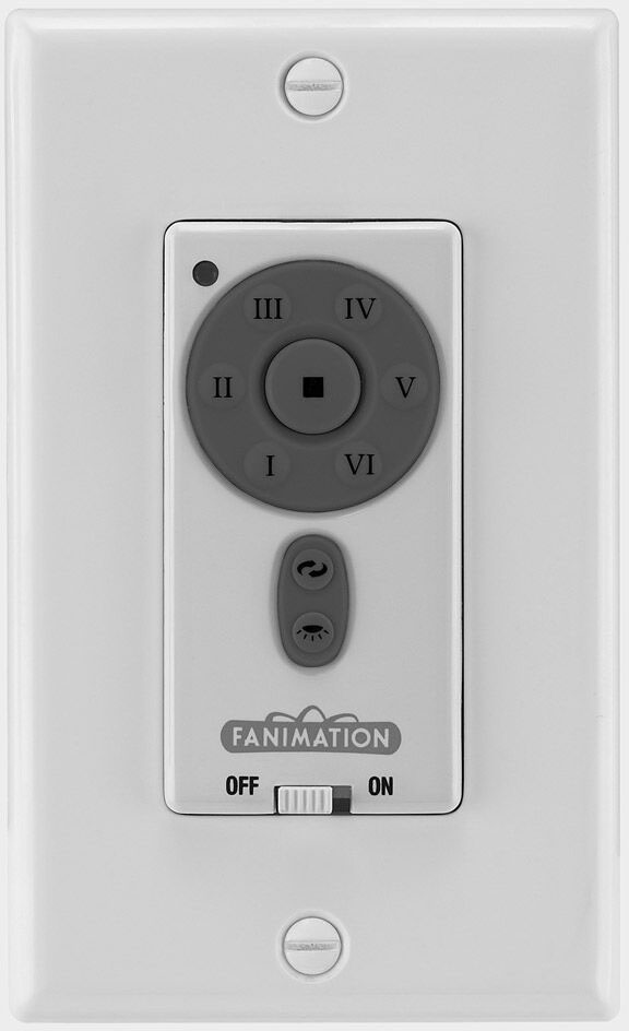 Fanimation TW42WH White DC Motor Reversing Wall Control FANTW42WH