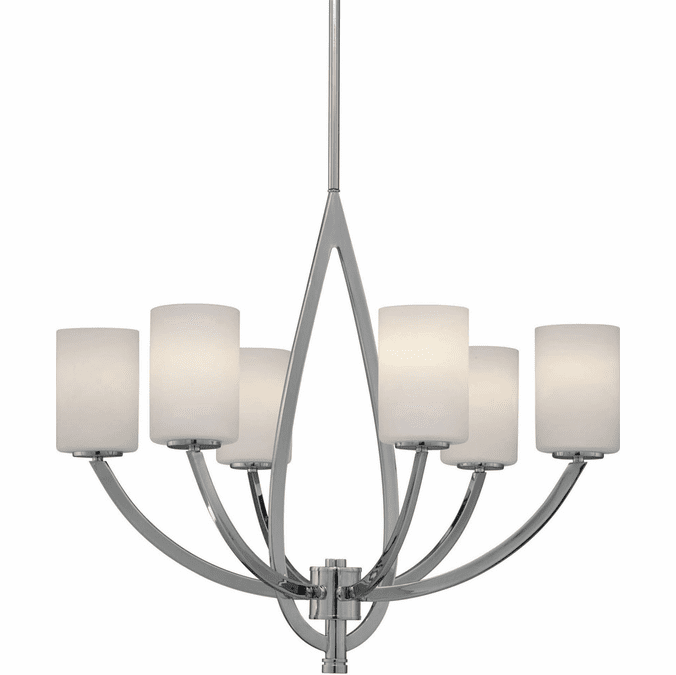 Forte 2572-06-05 Contemporary Chrome Hanging Chandelier