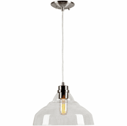 Forte 2672-01-55 Contemporary Brushed Nickel Mini Pendant Light Fixture