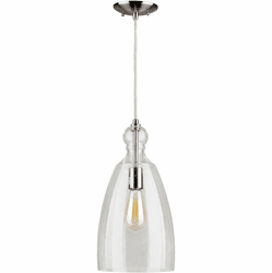 Forte 2673-01-55 Modern Brushed Nickel Mini Pendant Lighting Fixture