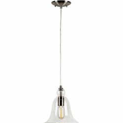 Forte 2676-01-55 Contemporary Brushed Nickel Mini Pendant Hanging Light