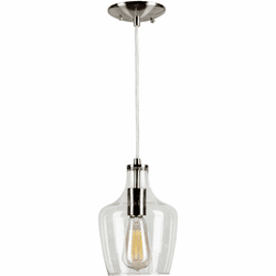 Forte 2679-01-55 Contemporary Brushed Nickel Mini Ceiling Light Pendant