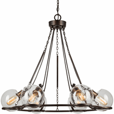 Forte 2706-06-32 Modern Antique Bronze Hanging Chandelier