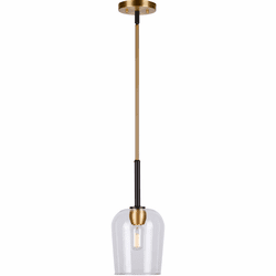 Forte 2726-01-62 Palmer Modern Black and Soft Gold Mini Drop Lighting Fixture