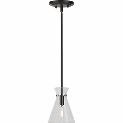 Forte 2733-01-04 Beaker Modern Black Mini Hanging Light Fixture