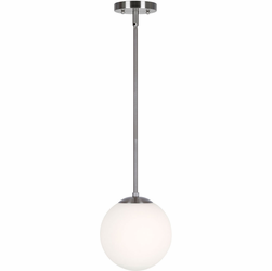 Forte 2746-01-55 Selene Brushed Nickel 8" Mini Hanging Pendant Lighting