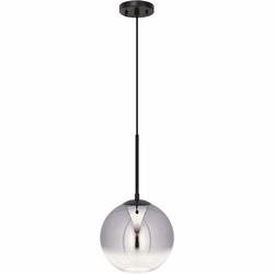 Forte 2757-01-04 Callisto Contemporary Black 8" Mini Drop Lighting Fixture