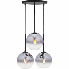 Forte 2757-03-04 Callisto Contemporary Black Multi Pendant Hanging Light