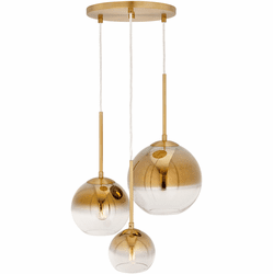 Forte 2759-03-12 Callisto Modern Soft Gold 16" Multi Pendant Light Fixture