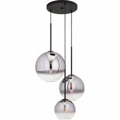 Forte 2760-03-04 Callisto Contemporary Black Multi Drop Ceiling Light Fixture