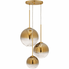 Forte 2760-03-12 Callisto Contemporary Soft Gold Multi Pendant Light Fixture