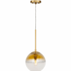 Forte 2761-01-12 Callisto Contemporary Soft Gold Hanging Pendant Light