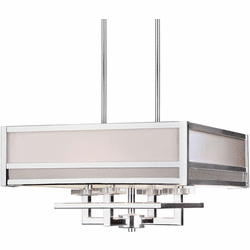 Forte 7035-04-05 Contemporary Chrome 21" Pendant Lamp