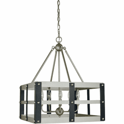 Framburg 5346-SP-MBLACK Metro Artisan Contemporary Satin Pewter/Matte Black Lighting Pendant