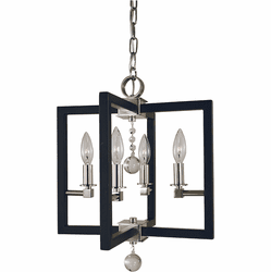 Framburg 5362-PN-MBLACK Minimalist Elegant Contemporary Polished Nickel/Matte Black Entryway Light Fixture