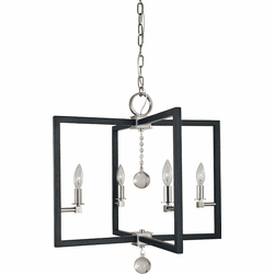 Framburg 5364-PN-MBLACK Minimalist Elegant Modern Polished Nickel/Matte Black Pendant Lamp
