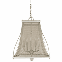 Framburg 5505 Harrison Contemporary Satin Pewter/Polished Nickel Hanging Light