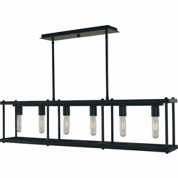 Framburg 5536 Industria Contemporary Matte Black Kitchen Island Light