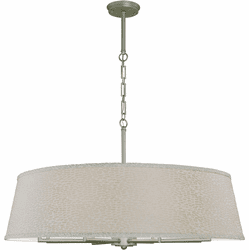 Framburg 5548 Cosmopolitan Satin Pewter Drum Hanging Light Fixture