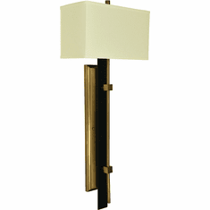 Framburg 5672 Antique Brass and Matte Black Lamp Sconce