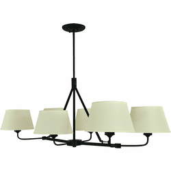 Framburg 5706 MBLACK Milford Matte Black Kitchen Island Light Fixture