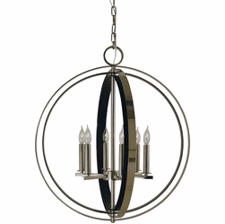 Framburg F-4655 BR/MBLACK Constellation Traditional Brushed Brass and Matte Black Pendant Light