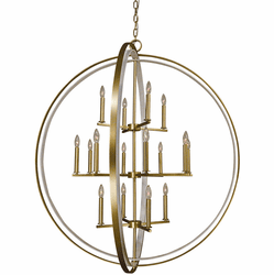 Framburg F-4656 BR/MBLACK Constellation Traditional Brushed Brass and Matte Black Hanging Lamp