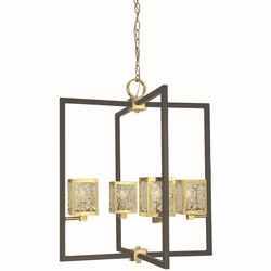 Framburg F-5774 BR/MBLACK Avery Brushed Brass/Matte Black Foyer Lighting