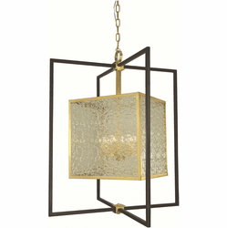 Framburg F-5778 BR/MBLACK Avery Brushed Brass/Matte Black Foyer Lighting