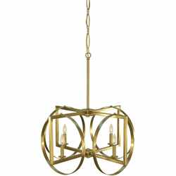Framburg F-5862 BR Olivia Traditional Brushed Brass Pendant Hanging Light
