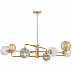 Fredrick Ramond FR30508HBR Oberon Modern Heritage Brass LED Hanging Chandelier