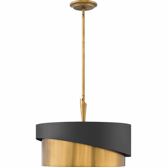 Fredrick Ramond FR34314HBR Gigi Contemporary Heritage Brass 21" Hanging Pendant Light