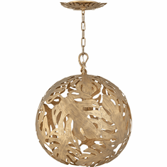 Fredrick Ramond FR35108BNG Botanica Modern Burnished Gold Hanging Lamp