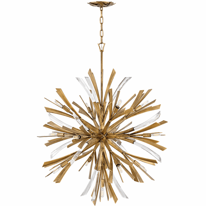 Fredrick Ramond FR40905BNG Vida Crystal Burnished Gold LED Ceiling Pendant Light