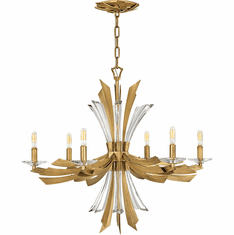 Fredrick Ramond FR40908BNG Vida Crystal Burnished Gold LED Chandelier Light
