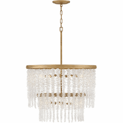 Fredrick Ramond FR41495BNG Rubina Contemporary Burnished Gold LED Drop Ceiling Light Fixture