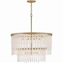 Fredrick Ramond FR41498BNG Rubina Contemporary Burnished Gold LED Hanging Pendant Light