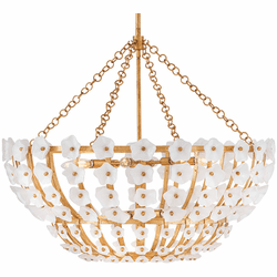 Fredrick Ramond FR41636DA Azalea Modern Distressed Brass LED Hanging Lamp